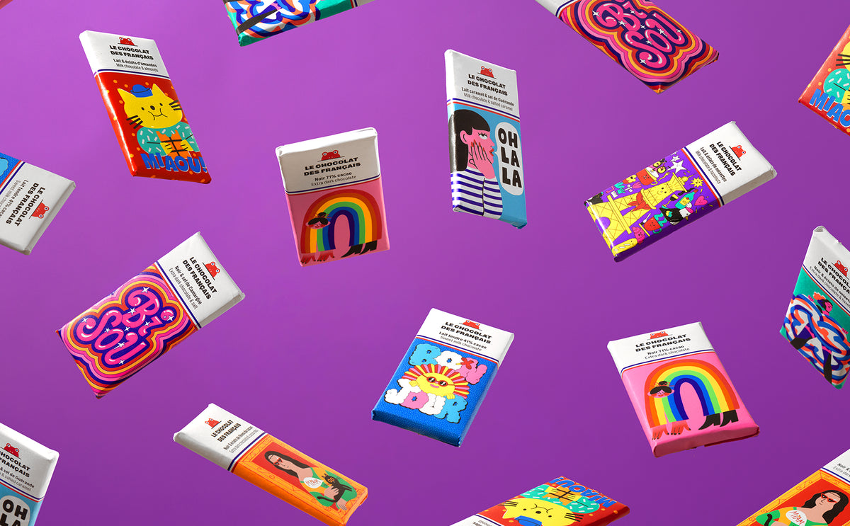 Pack de 8 mini tablettes chocolat noir et lait - lifestyle