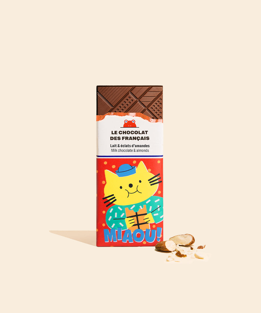 Mini tablette lait & éclats d'amandes