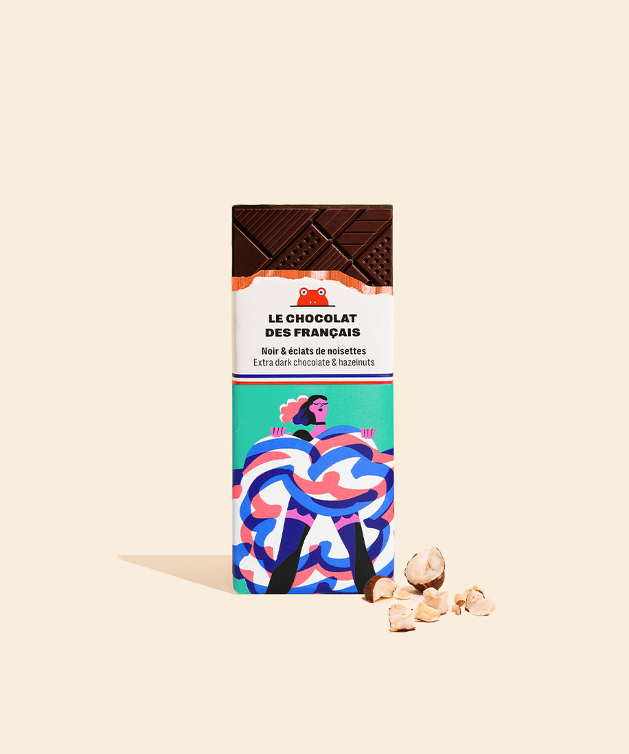 Mini tablette noir & éclats de noisettes