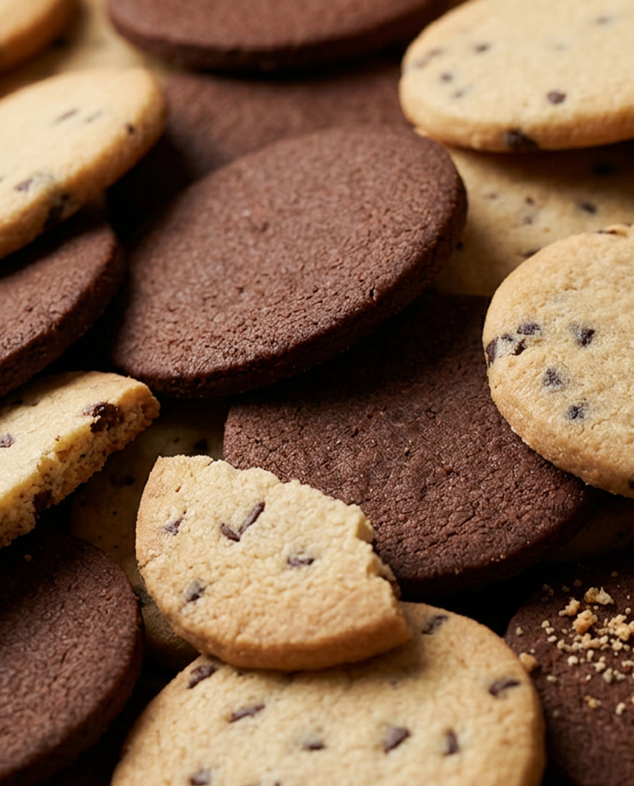 Biscuits cacao & pépites chocolat - macro