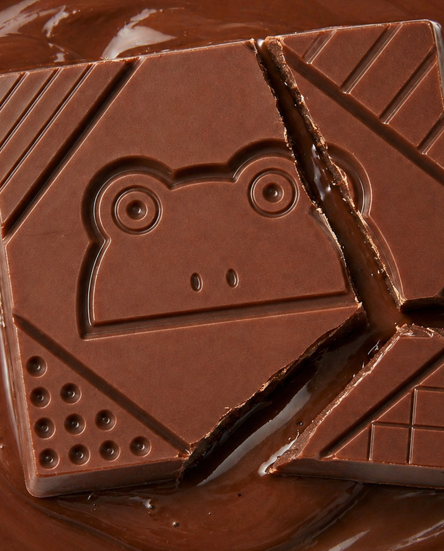 Carré chocolat au lait - macro