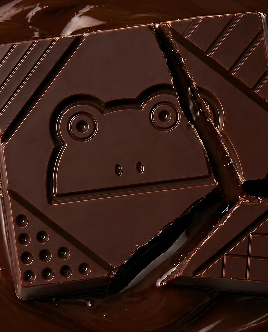 Carré chocolat noir - macro