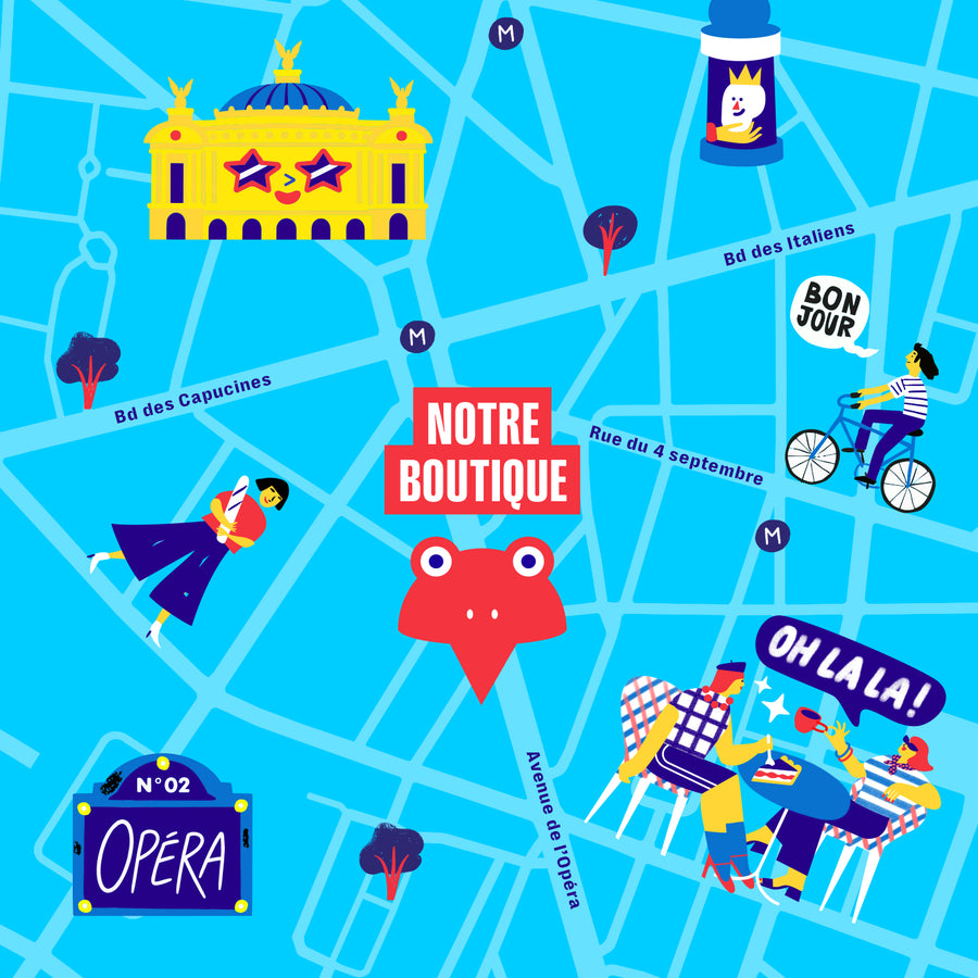 Carte du quartier Opéra à Paris - Le chocolat des Français