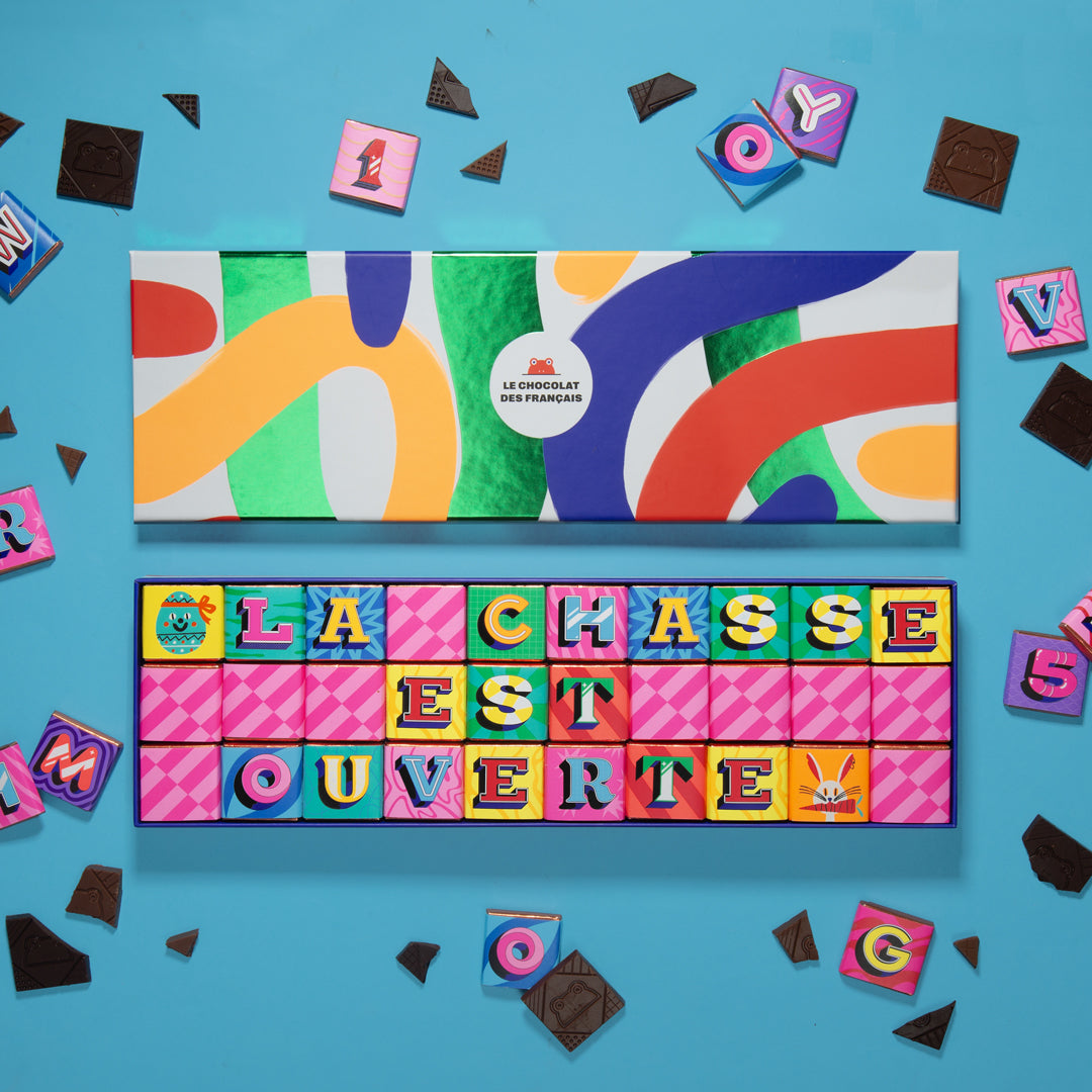 Coffret personnalisé 30 carrés Pâques - packshot