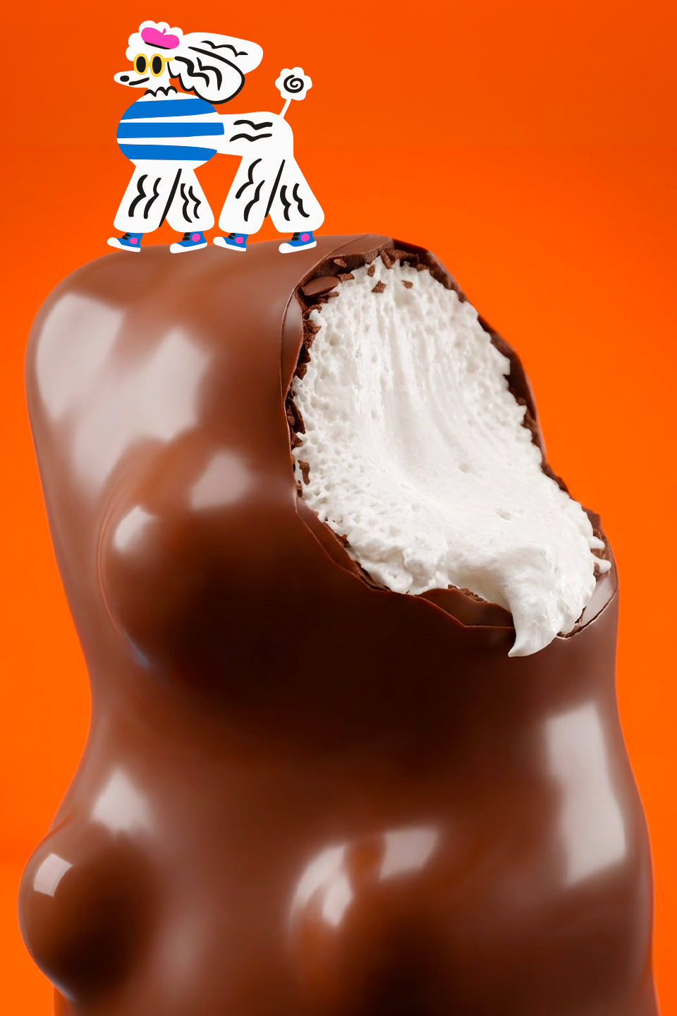 Guimauve chocolat macro