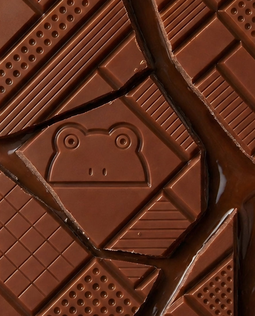 Mini tablette chocolat au lait - macro