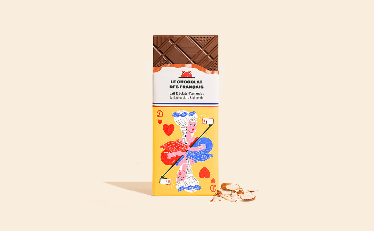 Tablette chocolat au lait amandes Marie-Antoinette - packshot