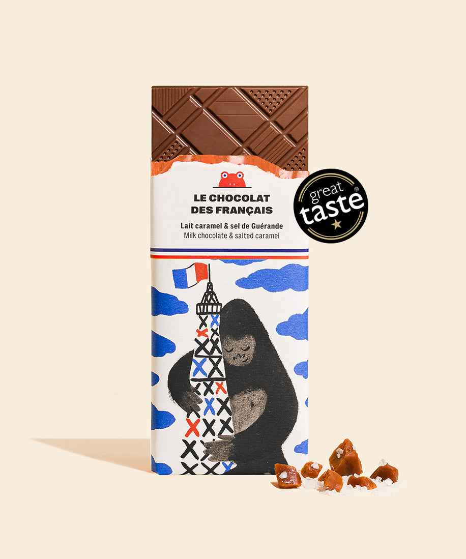 Tablette chocolat au lait, caramel & sel de Guérande King Kong - packshot