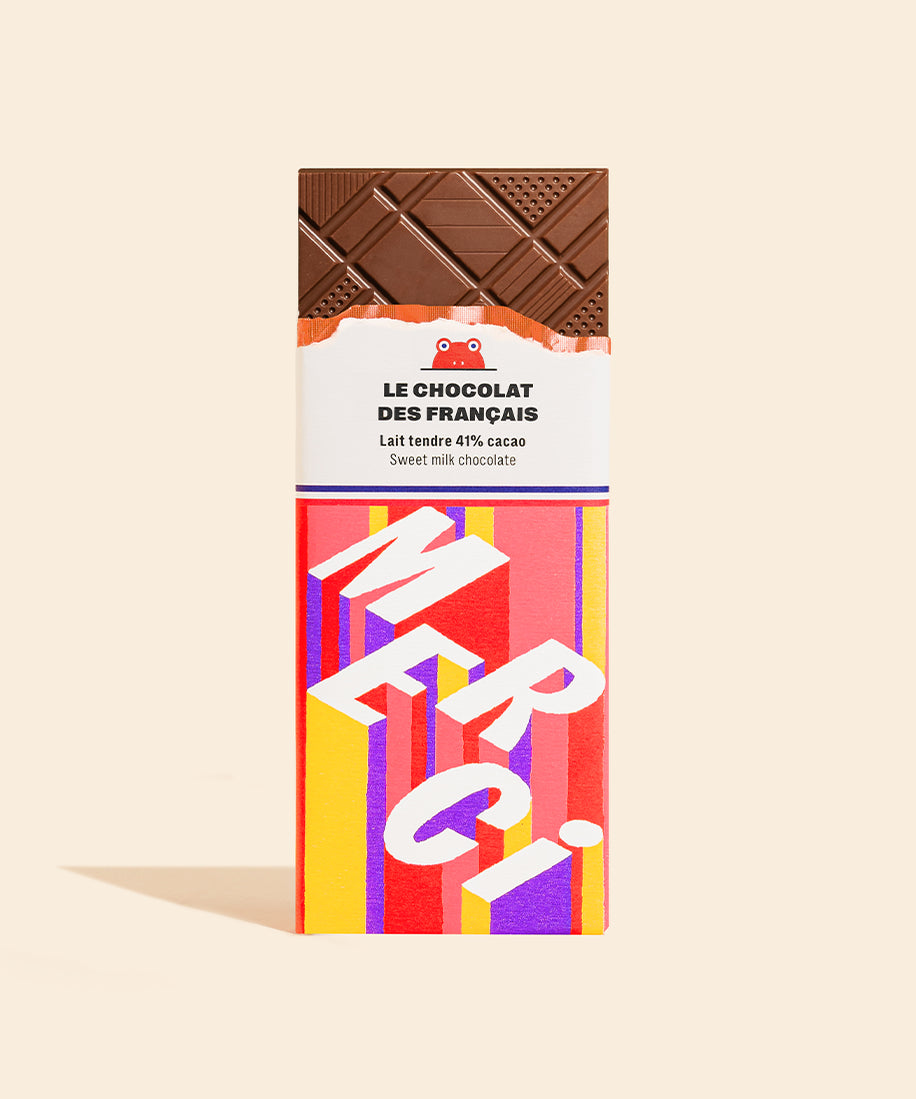 Tablette chocolat au lait merci - packshot