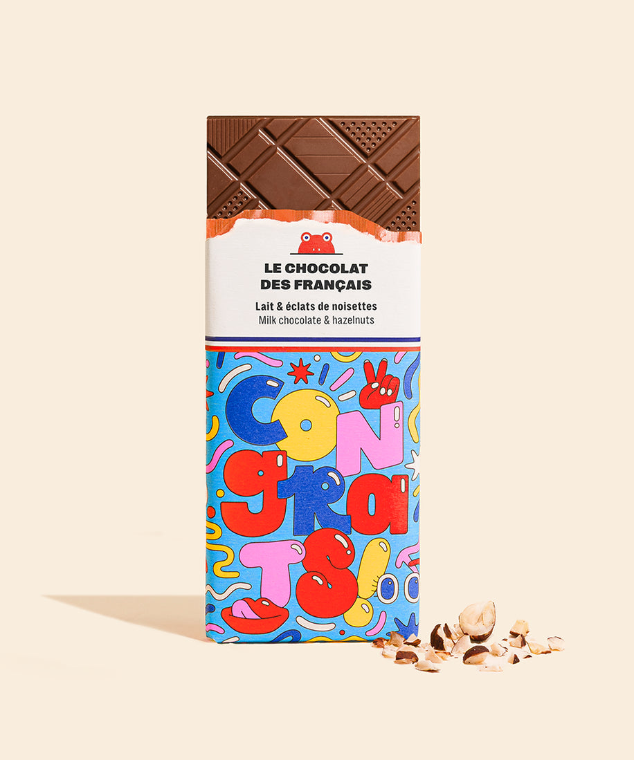 Tablette chocolat au lait noisettes Congrats - packshot