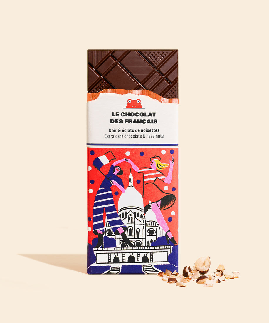 Tablette chocolat noir noisettes Sacré-Coeur - packshot