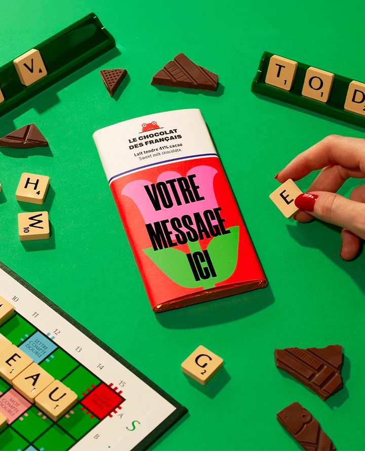 Tablette chocolat personnalisée - Votre message ici