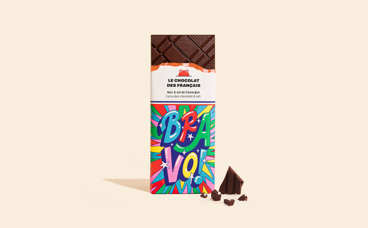 Tablette chocolat noir & sel de Camargue Bravo - packshot